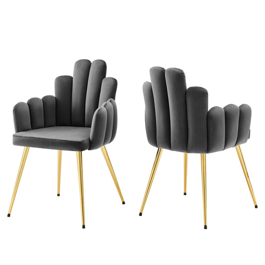 Viceroy Performance Velvet Dining Chair Set of 2 By Modway | Dining Chairs | Modishstore-3