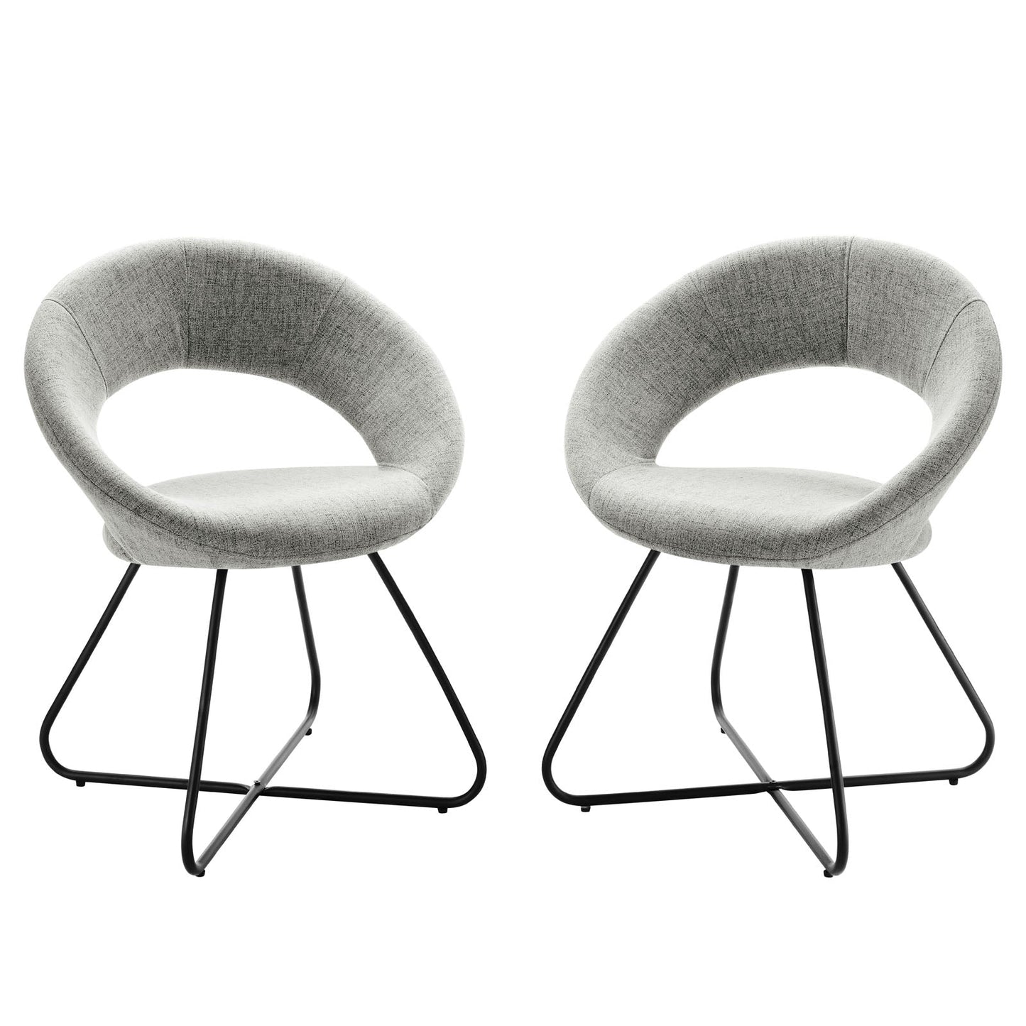 Modway Nouvelle Upholstered Fabric Dining Chair Set of 2 | Dining Chairs | Modishstore-2