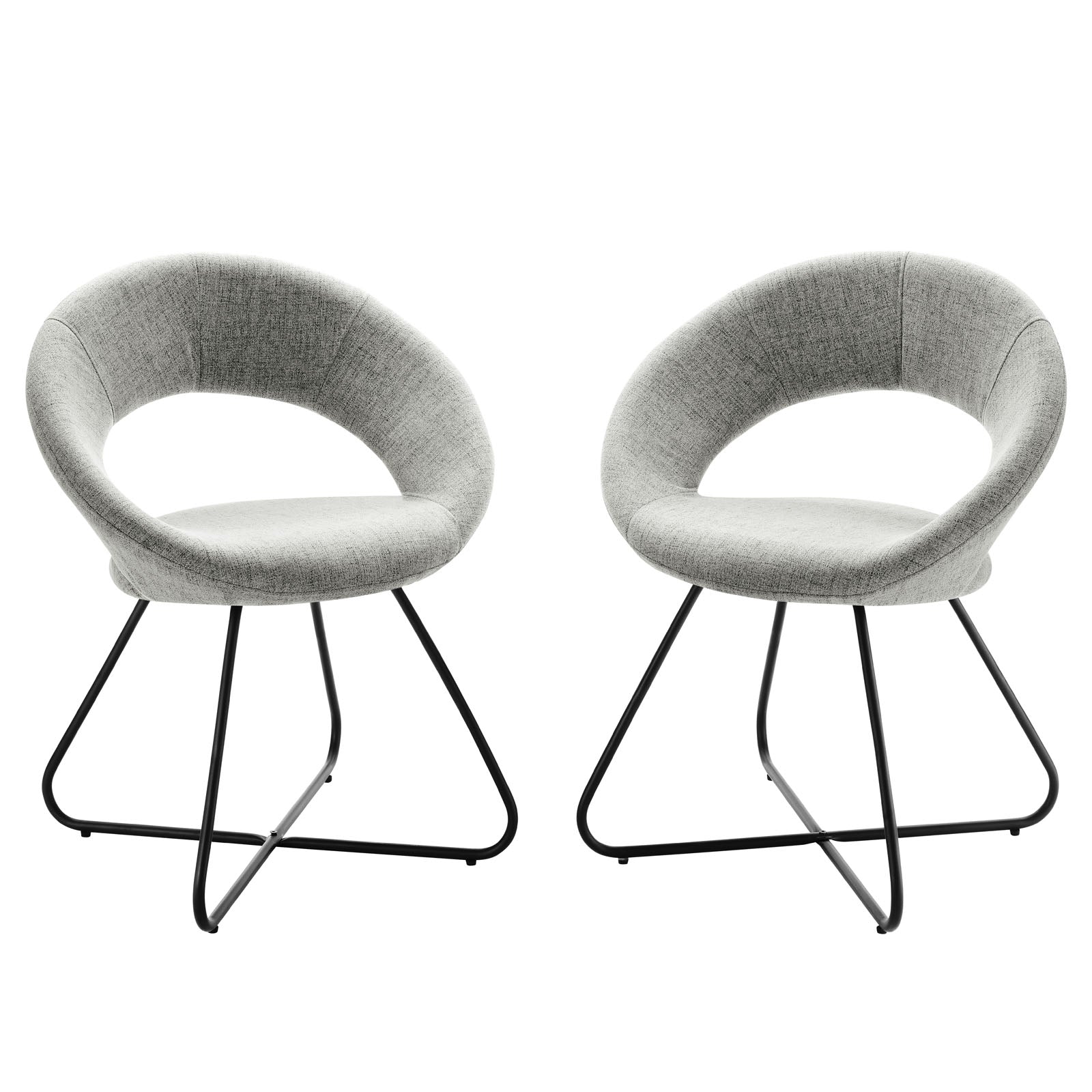 Modway Nouvelle Upholstered Fabric Dining Chair Set of 2 | Dining Chairs | Modishstore-2