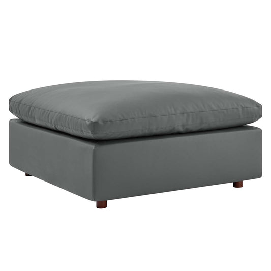 Modway Commix Down Filled Overstuffed Vegan Leather Ottoman | 