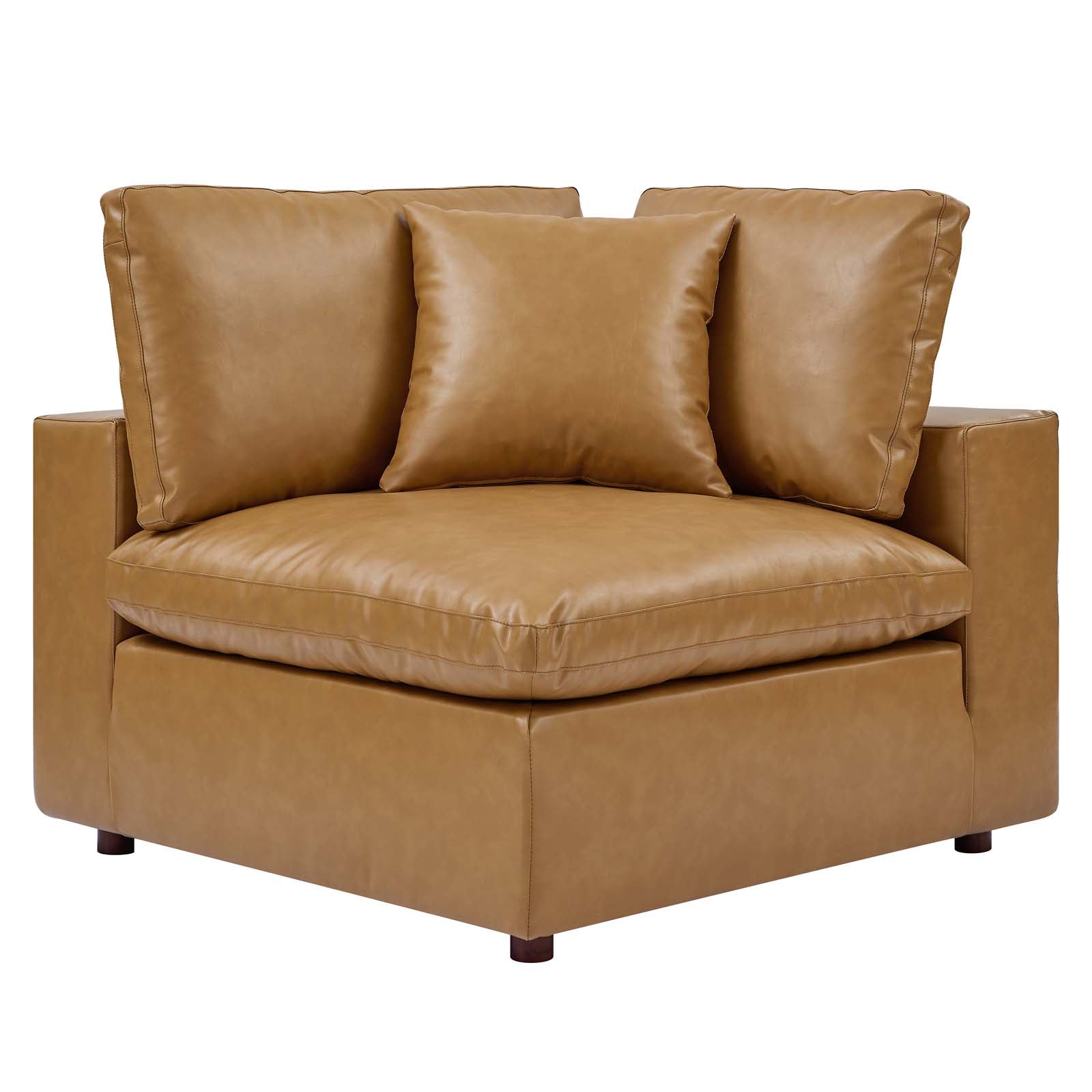 Modway Commix Down Filled Overstuffed Vegan Leather Corner Chair | Side Chairs | 