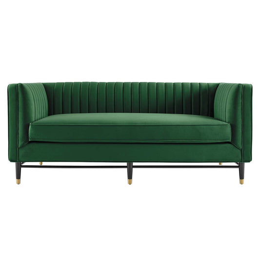 Devote Channel Tufted Performance Velvet Loveseat By Modway | Loveseats | 