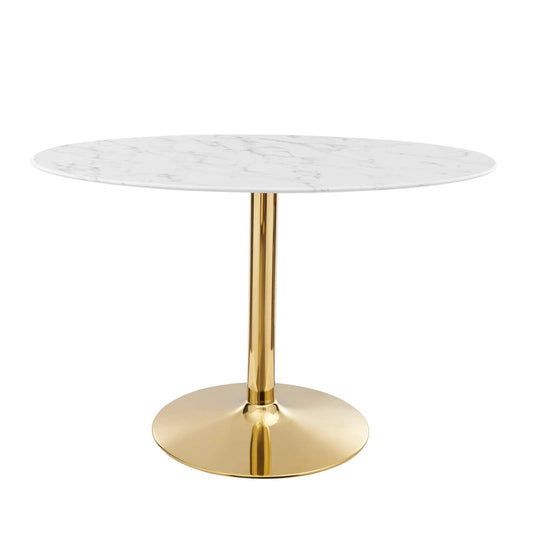 Modway Verne 48" Oval Artificial Marble Dining Table | Dining Tables | Modishstore