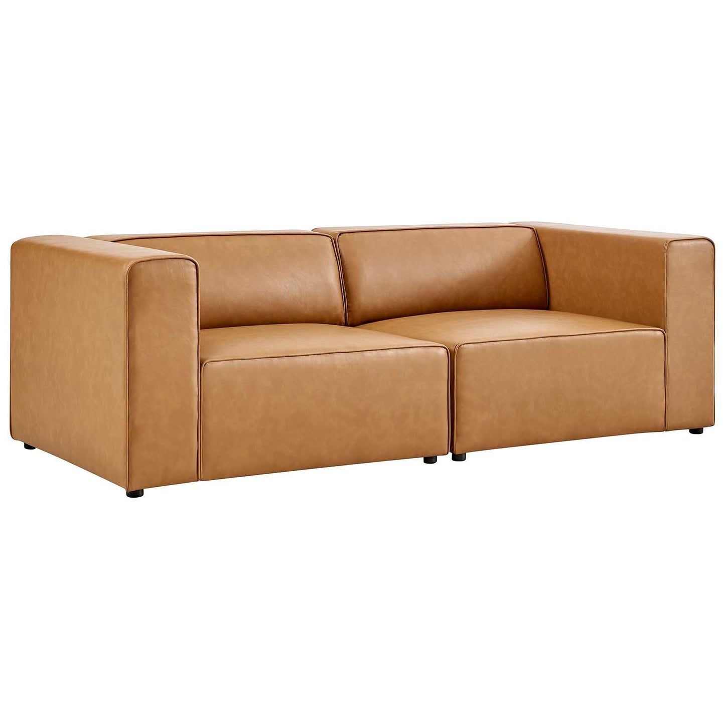 Mingle Vegan Leather 2-Piece Sectional Sofa Loveseat By Modway | Sofas | 