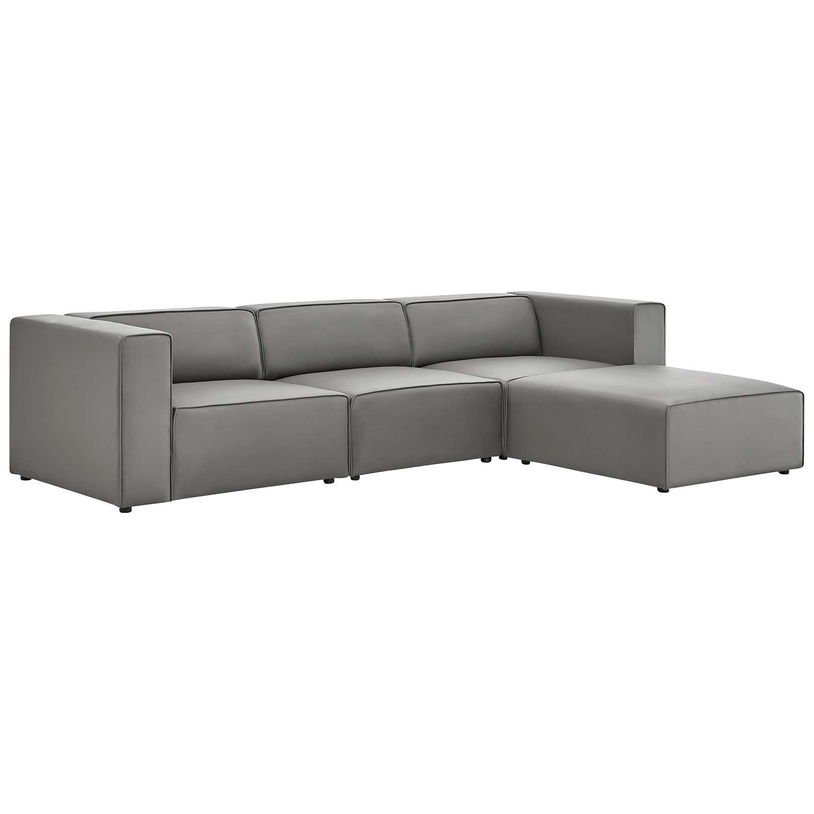 Mingle Vegan Leather Sofa and Ottoman Set By Modway | Sofas | 