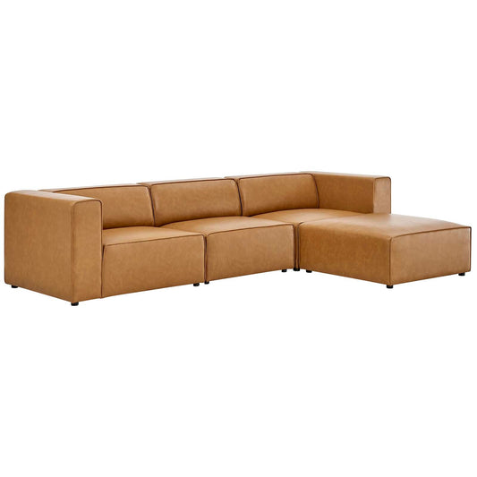 Mingle Vegan Leather Sofa and Ottoman Set By Modway | Sofas
