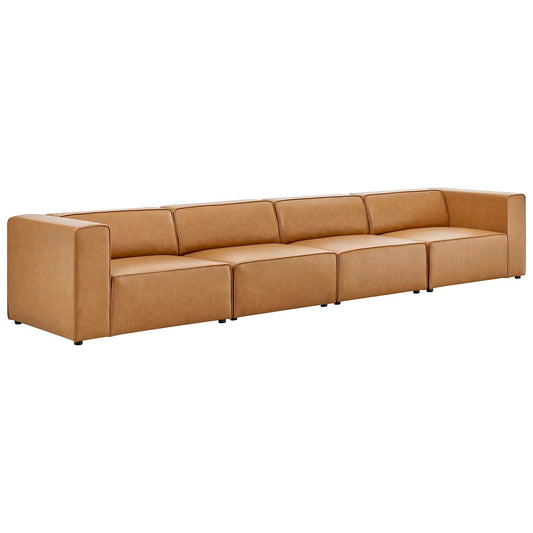 Modway Mingle Vegan Leather 4-Piece Sectional Sofa | Sofas | Modishstore-3