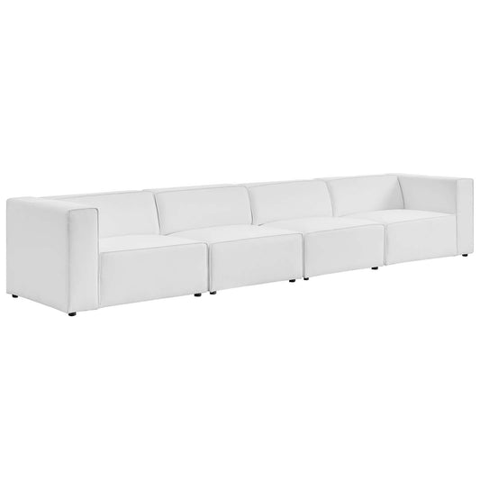 Modway Mingle Vegan Leather 4-Piece Sectional Sofa | Sofas | Modishstore