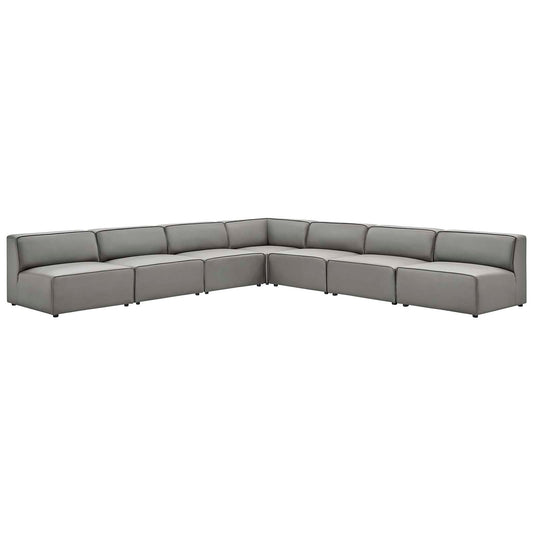 New Modway Mingle Vegan Leather 7-Piece Sectional Sofa | Sofas | Modishstore