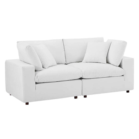 Modway Commix Down Filled Overstuffed Performance Velvet Loveseat | Loveseats | 