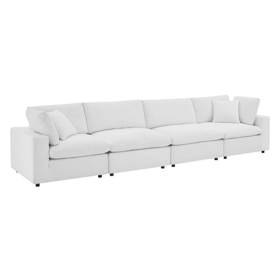 Modway Commix Down Filled Overstuffed Performance Velvet 4-Seater Sofa | Sofas | 