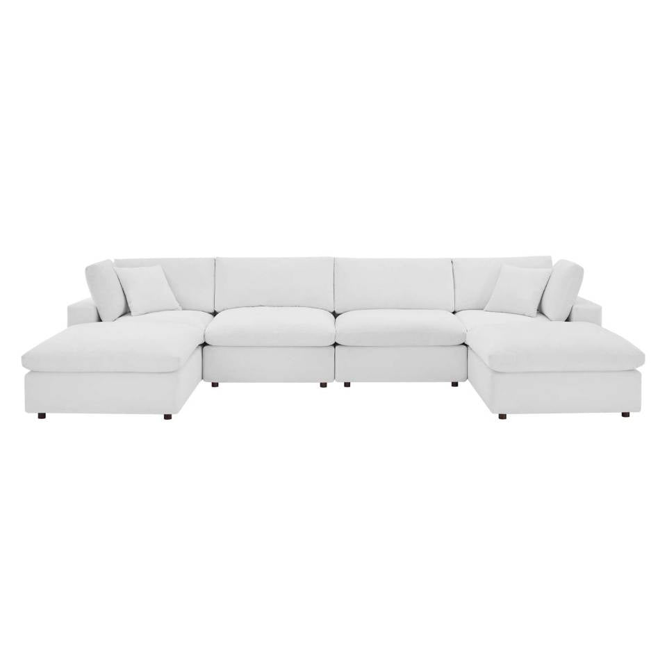 Modway Commix Down Filled Overstuffed Performance Velvet 6-Piece Sectional Sofa | Sofas | 