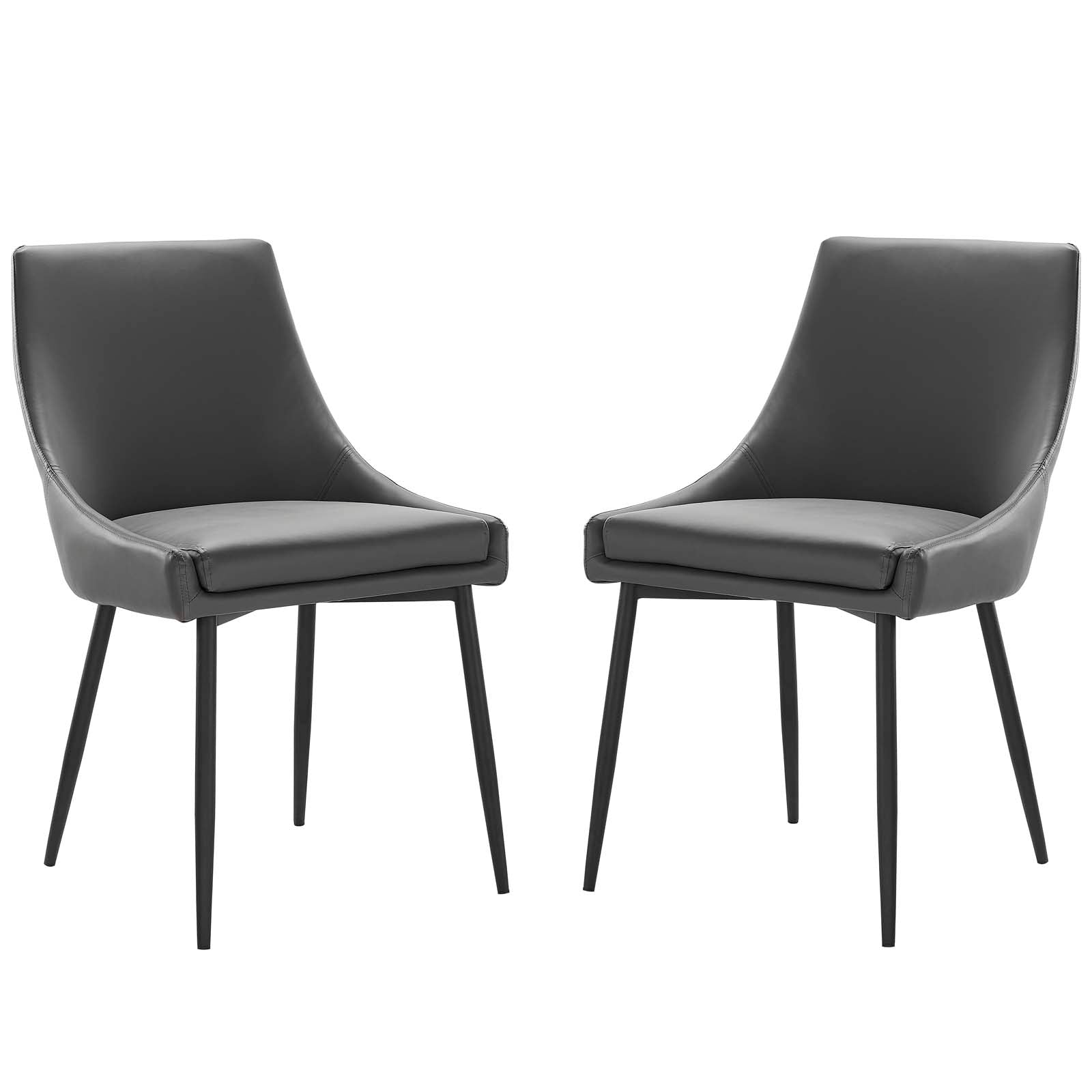 Modway Viscount Vegan Leather Dining Chairs - Set of 2 | Dining Chairs | Modishstore