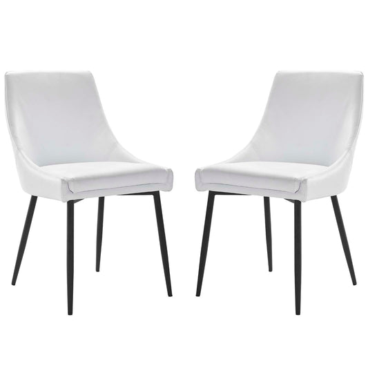 Modway Viscount Vegan Leather Dining Chairs - Set of 2 | Dining Chairs | Modishstore-3