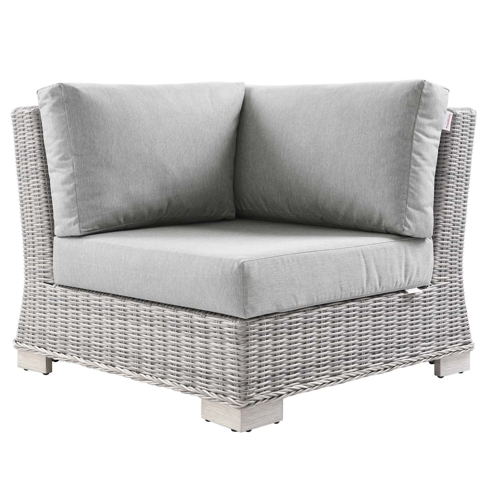 Modway Conway Outdoor Patio Wicker Rattan Corner Chair | Outdoor Sofas, Loveseats & Sectionals