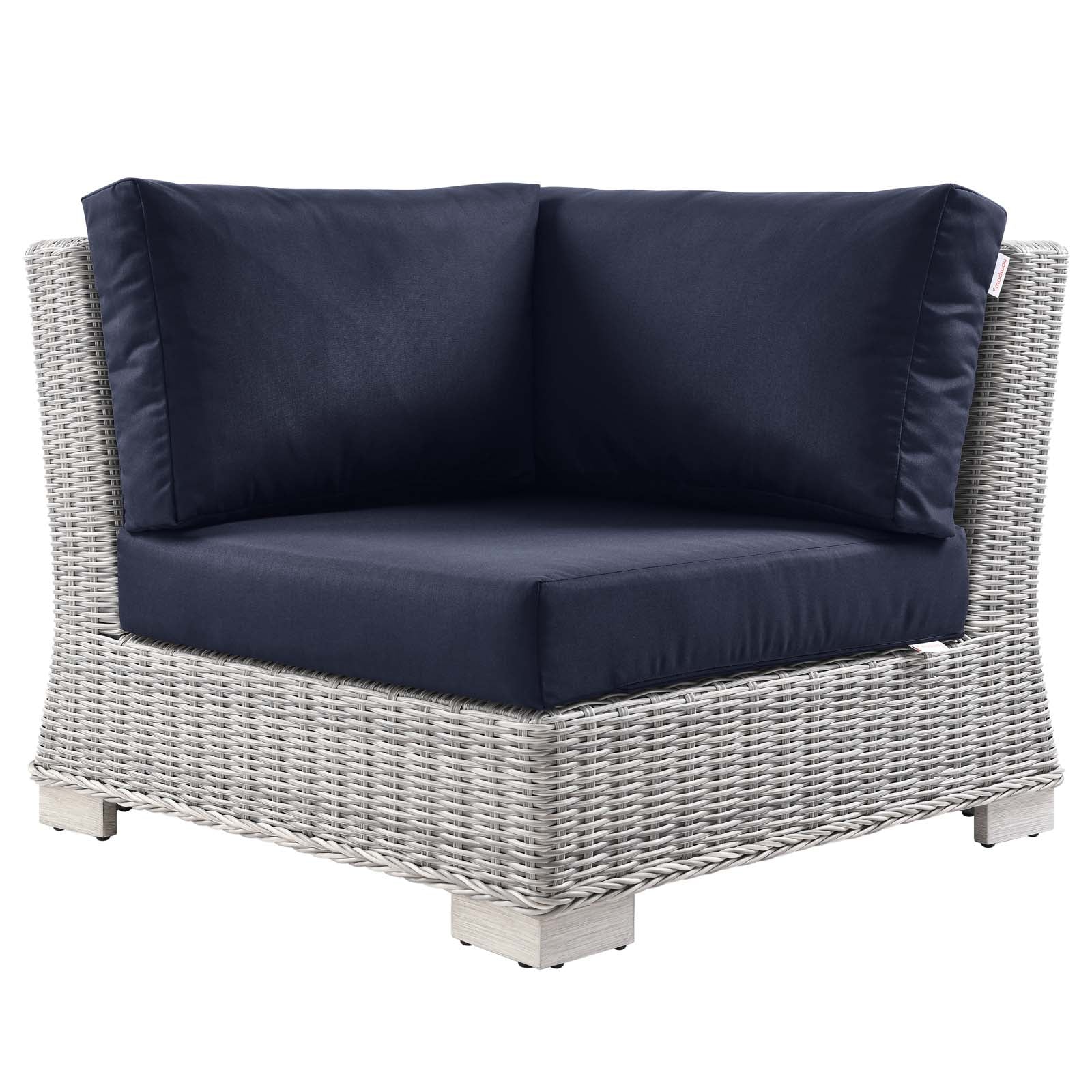 Modway Conway Outdoor Patio Wicker Rattan Corner Chair | Outdoor Sofas, Loveseats & Sectionals | 