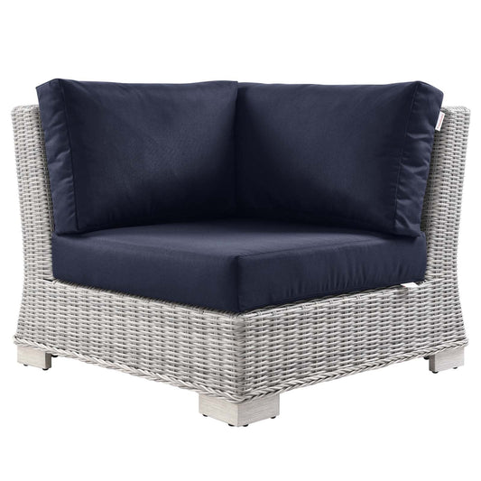 Modway Conway Outdoor Patio Wicker Rattan Corner Chair | Outdoor Sofas, Loveseats & Sectionals | 