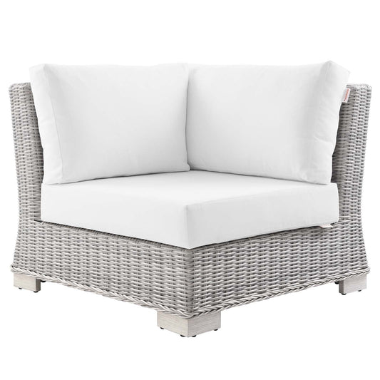 Modway Conway Outdoor Patio Wicker Rattan Corner Chair | Outdoor Sofas, Loveseats & Sectionals | 