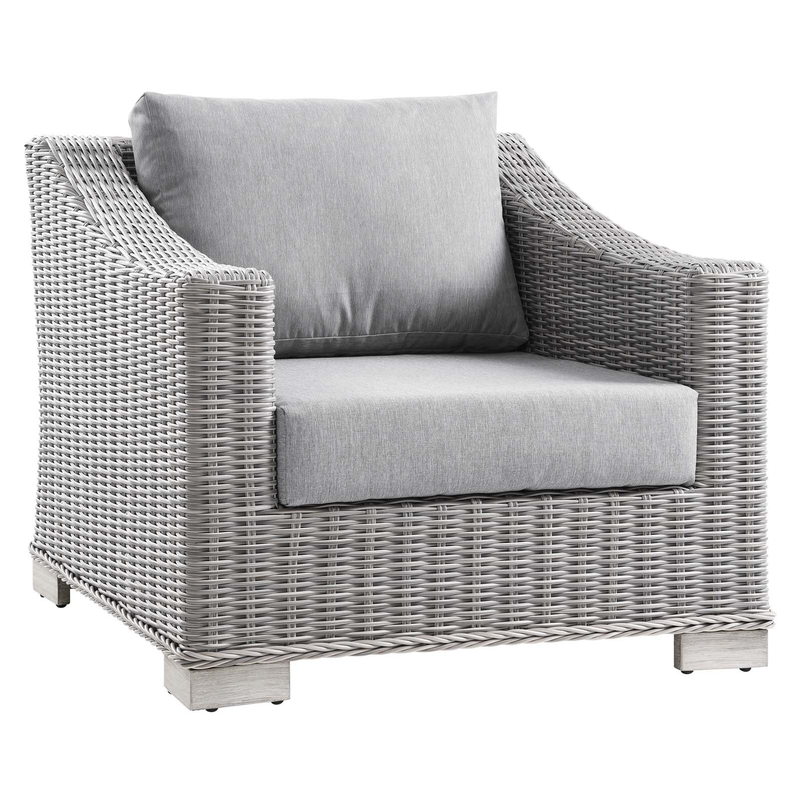 Modway Conway Outdoor Patio Wicker Rattan Armchair | Outdoor Sofas, Loveseats & Sectionals