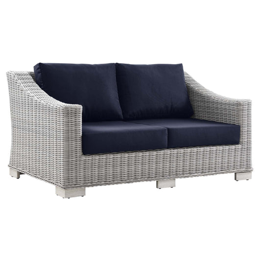 Modway Conway Outdoor Patio Wicker Rattan Loveseat | Outdoor Sofas, Loveseats & Sectionals | 