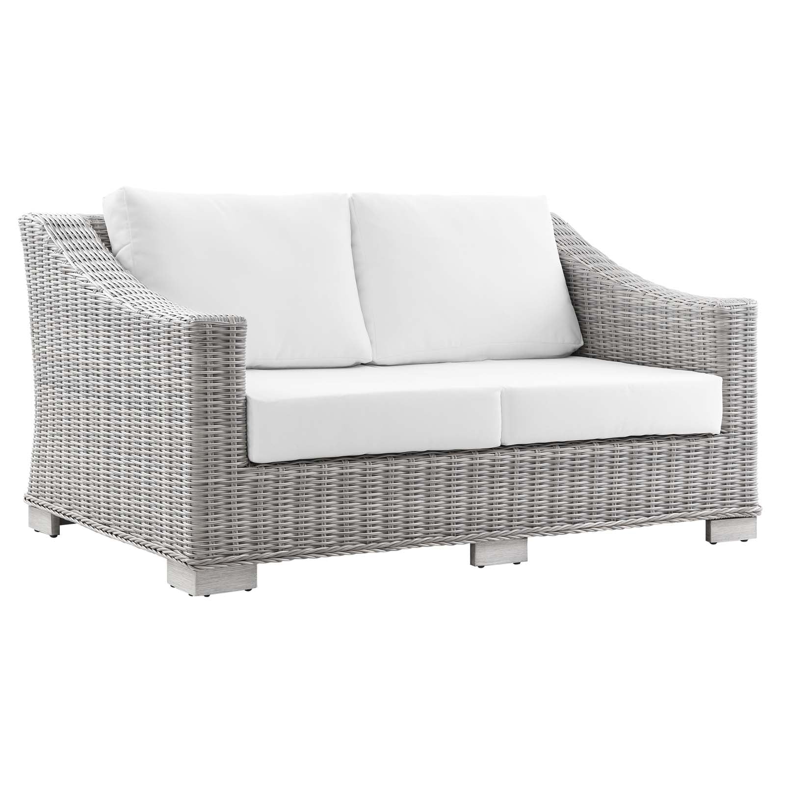 Modway Conway Outdoor Patio Wicker Rattan Loveseat | Outdoor Sofas, Loveseats & Sectionals | 