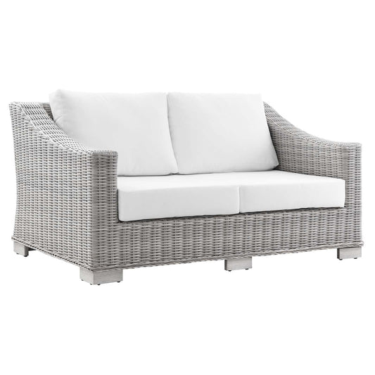 Modway Conway Outdoor Patio Wicker Rattan Loveseat | Outdoor Sofas, Loveseats & Sectionals | 