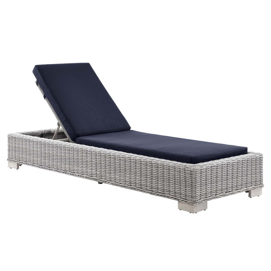 Modway Conway Outdoor Patio Wicker Rattan Chaise Lounge | Outdoor Patio Daybed | 