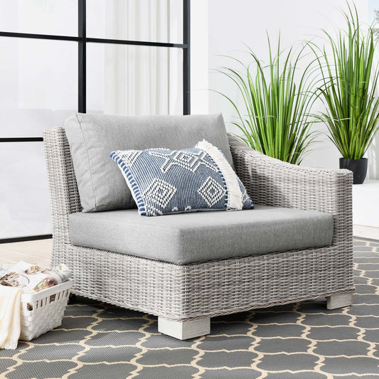 Modway Conway Outdoor Patio Wicker Rattan Right-Arm Chair | Outdoor Chairs