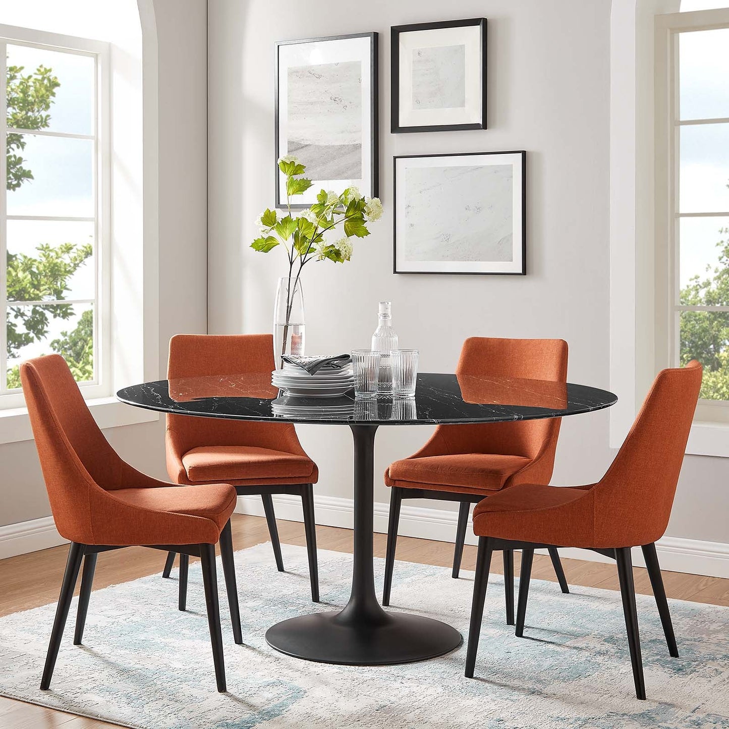 Lippa 60" Artificial Marble Dining Table By Modway - EEI-4879