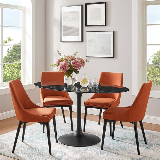 Lippa 60" Artificial Marble Oval Dining Table By Modway - EEI-4881