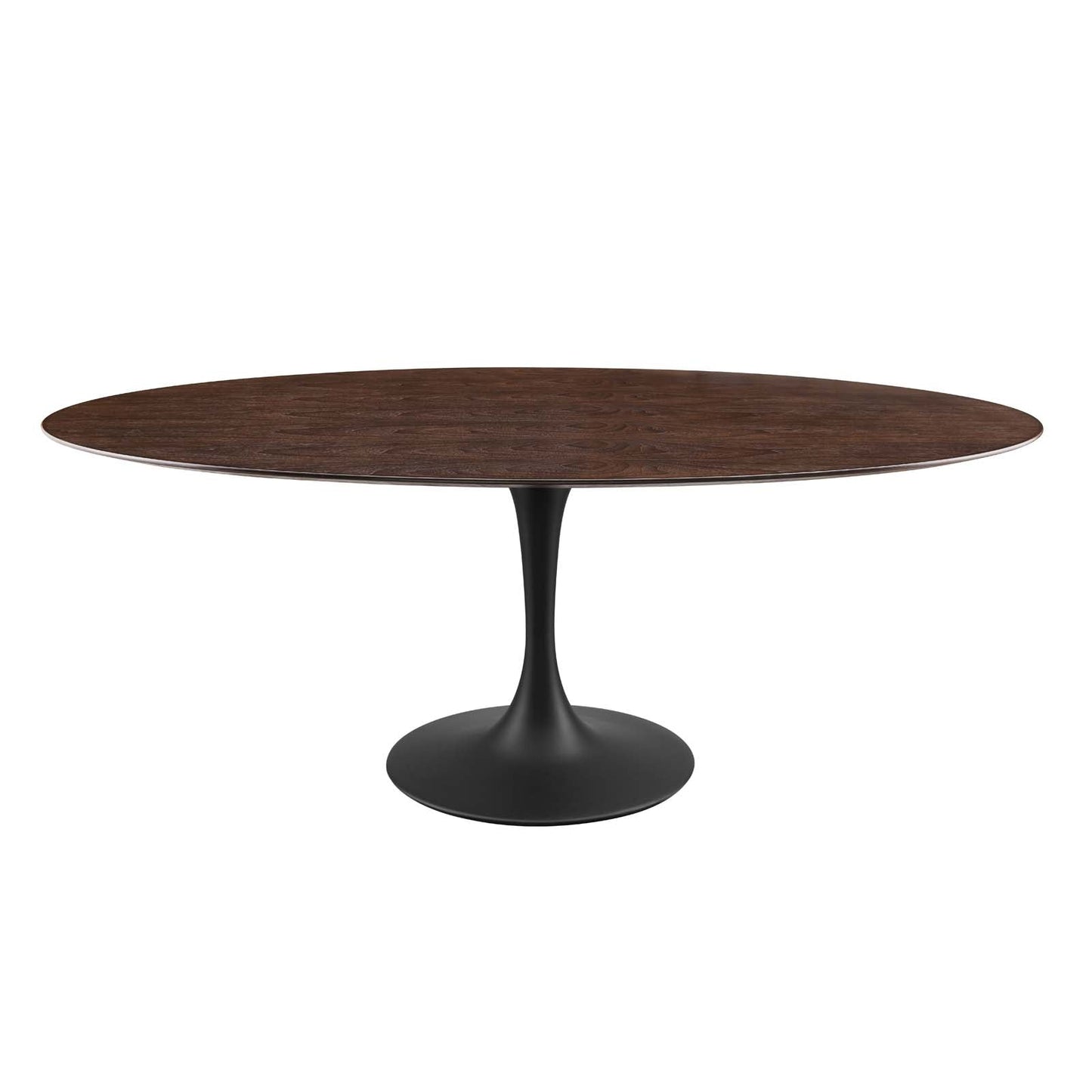 Lippa 78" Wood Oval Dining Table By Modway - EEI-4888 - Black Cherry Walnut