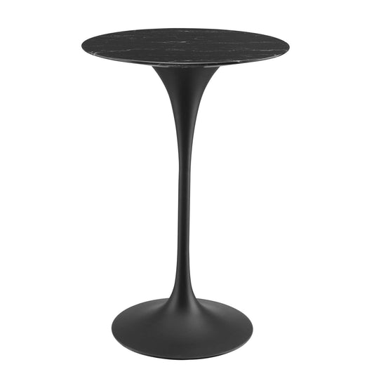 Lippa 28" Artificial Marble Bar Table By Modway | 