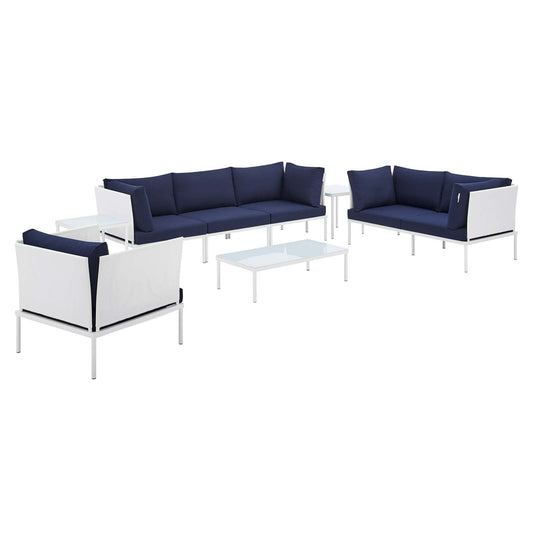 Harmony 8-Piece  Sunbrella® Outdoor Patio Aluminum Seating Set By Modway | Outdoor Sofas, Loveseats & Sectionals | 