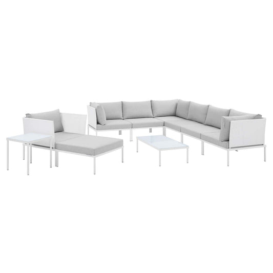 Harmony 10-Piece  Sunbrella® Outdoor Patio Aluminum Sectional Sofa Set By Modway | Outdoor Sofas, Loveseats & Sectionals