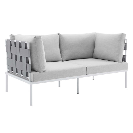 Harmony Sunbrella® Outdoor Patio Aluminum Loveseat By Modway - EEI-4964 | Outdoor Sofas, Loveseats & Sectionals