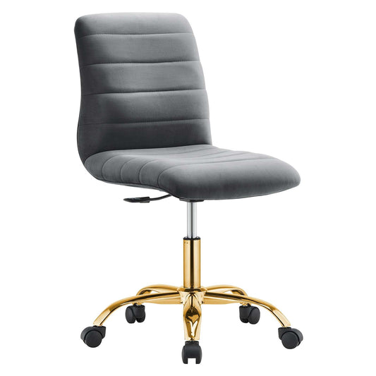 Ripple Armless Performance Velvet Office Chair By Modway - EEI-4972 | Office Chairs | Modishstore - 3
