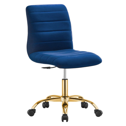 Ripple Armless Performance Velvet Office Chair By Modway - EEI-4972 | Office Chairs | Modishstore - 5