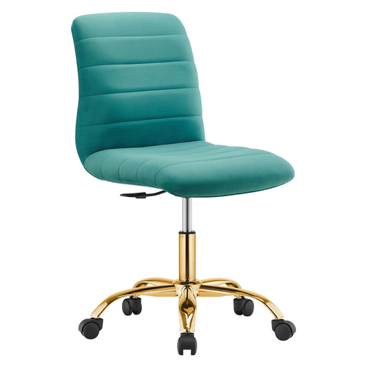 Ripple Armless Performance Velvet Office Chair By Modway - EEI-4972 | Office Chairs | Modishstore - 6