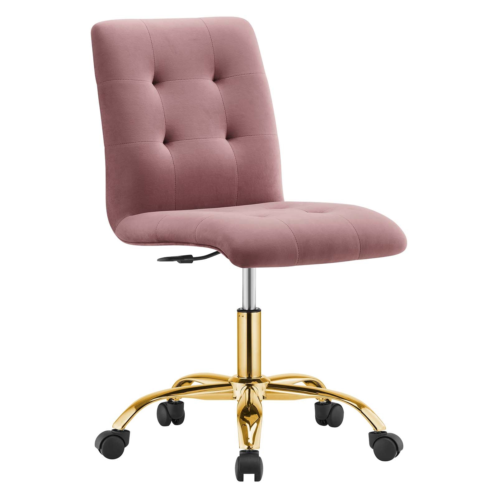 Prim Armless Performance Velvet Office Chair By Modway - EEI-4973 | Office Chairs | Modishstore - 2