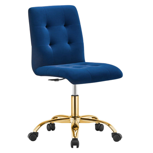Prim Armless Performance Velvet Office Chair By Modway - EEI-4973 | Office Chairs | Modishstore - 5