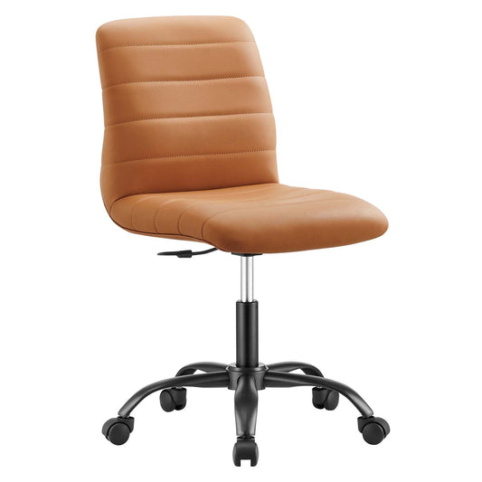 Ripple Armless Vegan Leather Office Chair By Modway - EEI-4974 | Office Chairs | Modishstore - 2