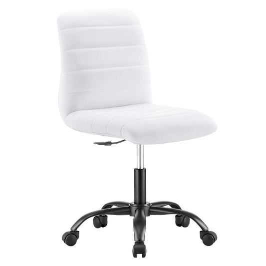 Ripple Armless Vegan Leather Office Chair By Modway - EEI-4974 | Office Chairs | Modishstore - 3