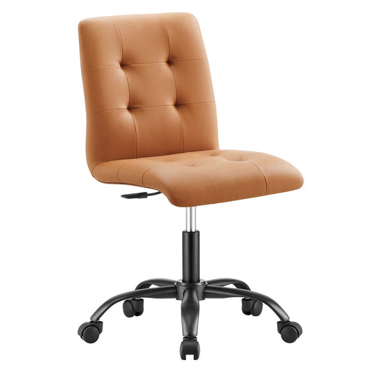 Prim Armless Vegan Leather Office Chair By Modway - EEI-4975 | Office Chairs | Modishstore - 2