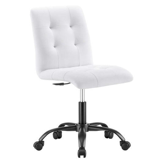 Prim Armless Vegan Leather Office Chair By Modway - EEI-4975 | Office Chairs | Modishstore - 3