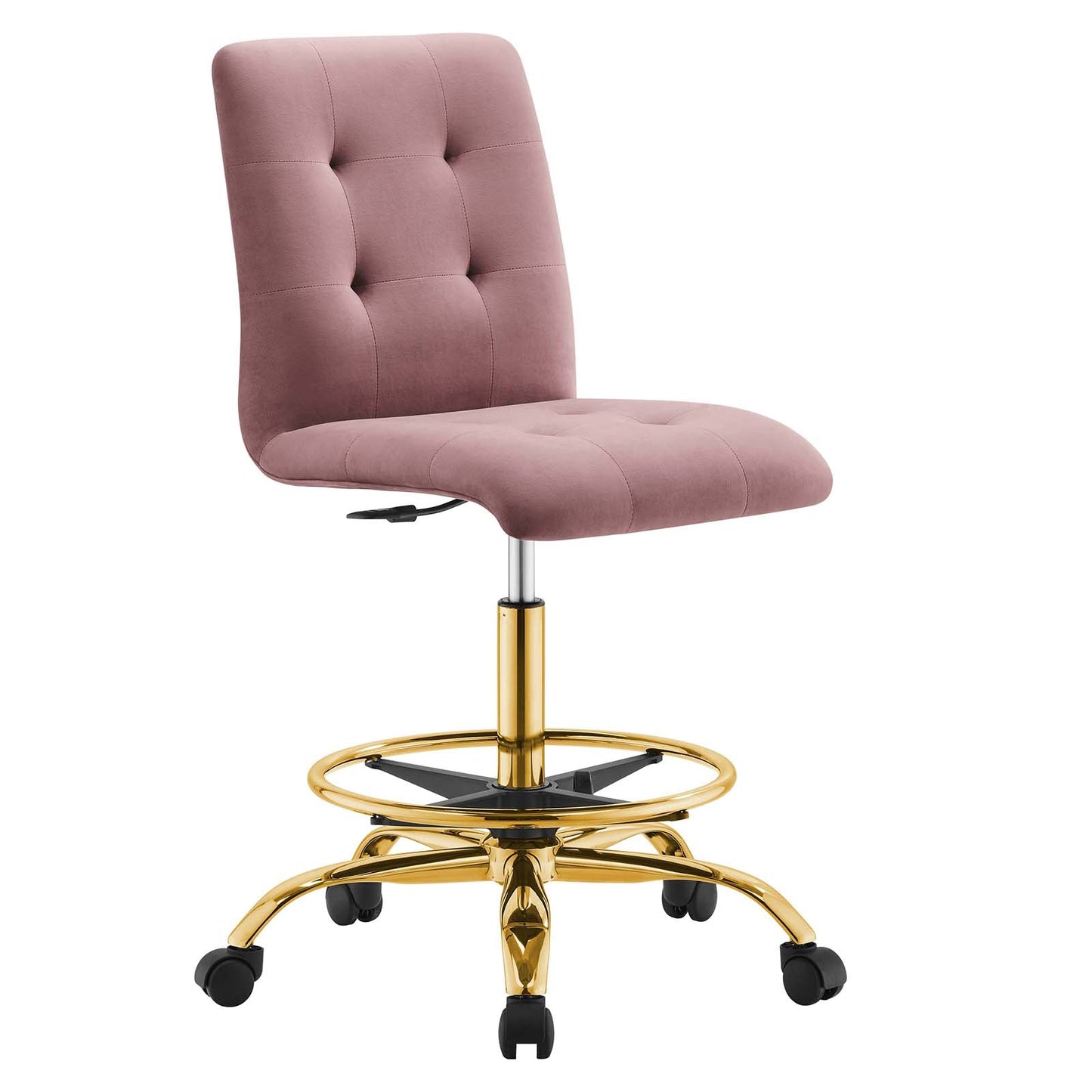 Prim Armless Performance Velvet Drafting Chair By Modway - EEI-4977 | Office Chairs | Modishstore - 2
