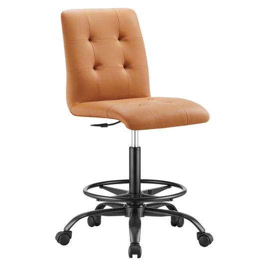 Prim Armless Vegan Leather Drafting Chair By Modway - EEI-4979 | Office Chairs | Modishstore - 2