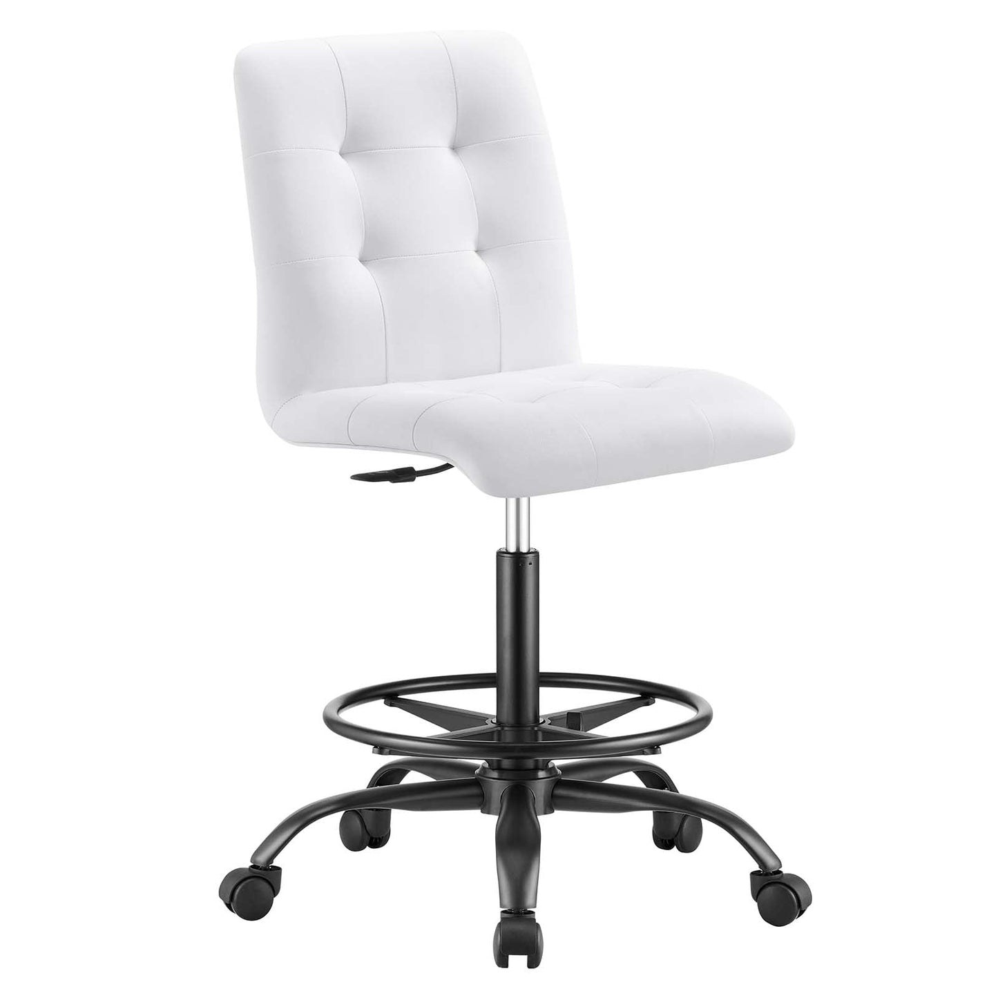 Prim Armless Vegan Leather Drafting Chair By Modway - EEI-4979 | Office Chairs | Modishstore - 3