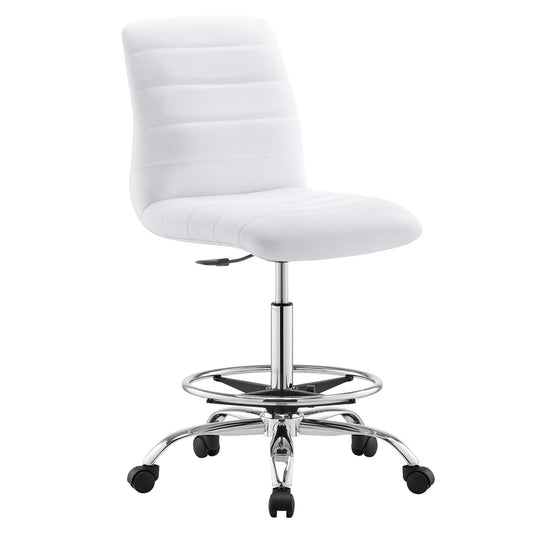 Ripple Armless Vegan Leather Drafting Chair By Modway - EEI-4980 | Office Chairs | Modishstore - 5