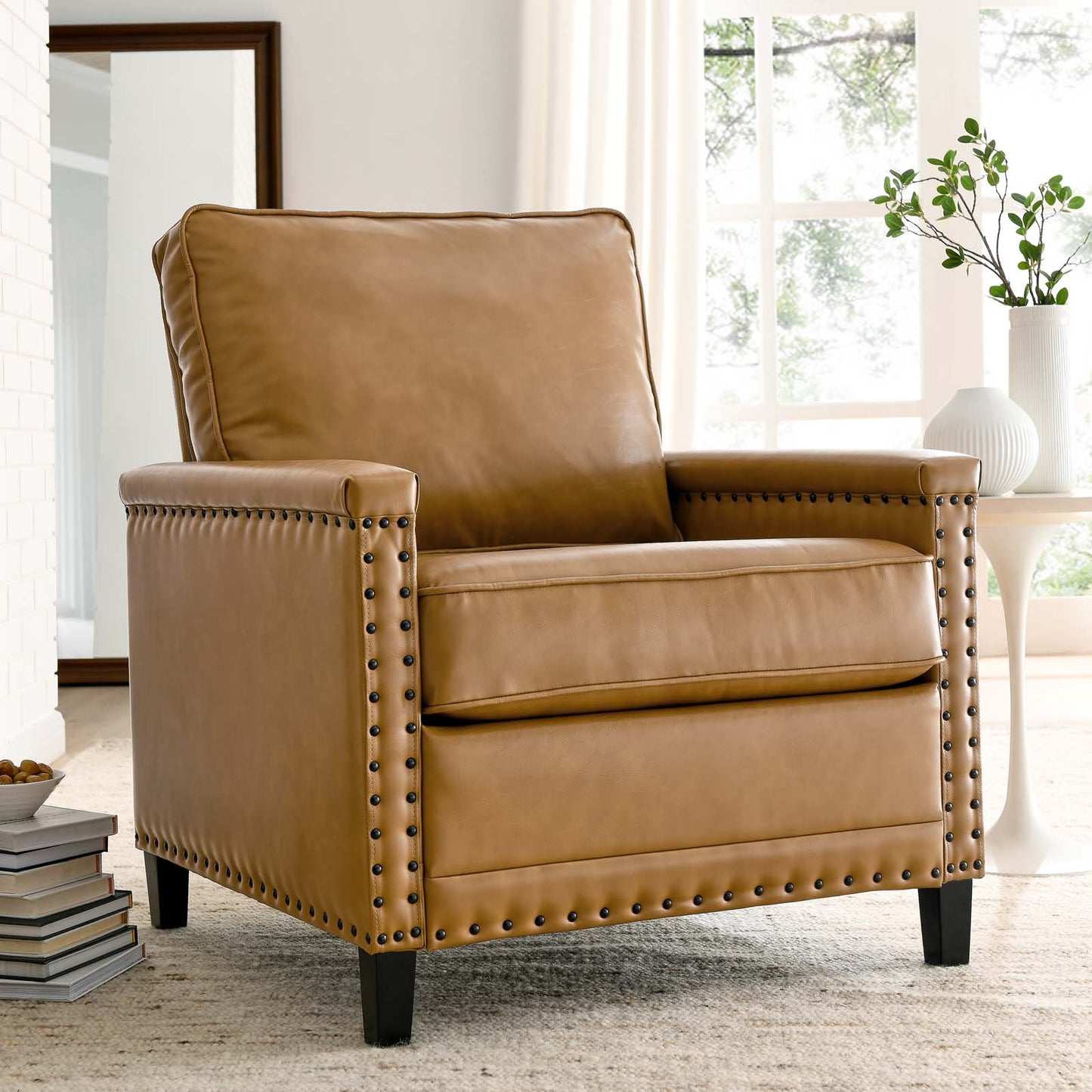 Modway Ashton Vegan Leather Armchair | Armchairs