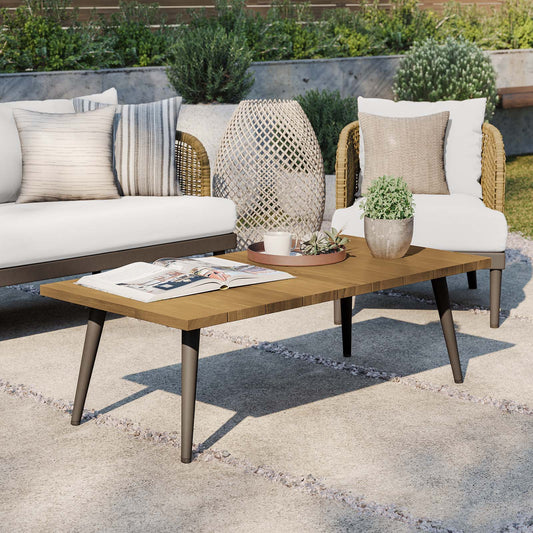 Meadow Outdoor Patio Teak Wood Coffee Table By Modway - EEI-4992 | Outdoor Tables
